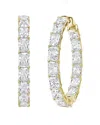 Diana M Lab Grown Diamonds Diana M. 14k 10.00 Ct. Tw. Lab-grown Diamond Hoop Earrings