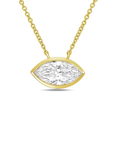 Diana M Lab Grown Diamonds Diana M. 14k 10.00 Ct. Tw. Lab-grown Diamond Pendant Necklace In Orange