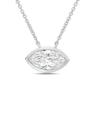 Diana M Lab Grown Diamonds Diana M. 14k 10.00 Ct. Tw. Lab-grown Diamond Pendant Necklace In Metallic