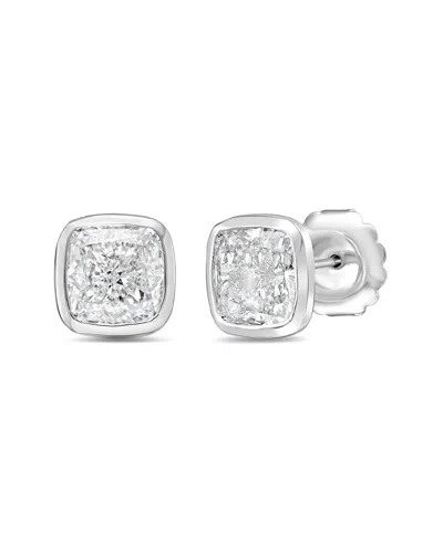 Diana M Lab Grown Diamonds Diana M. 14k 10.00 Ct. Tw. Lab-grown Diamond Stud Earrings In Silver