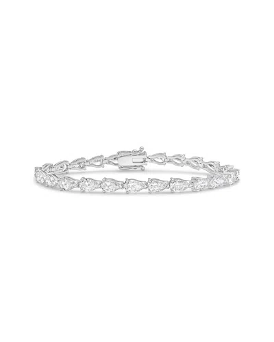 Diana M Lab Grown Diamonds Diana M. 14k 10.00 Ct. Tw. Lab-grown Diamond Tennis Bracelet In Silver
