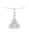 Diana M Lab Grown Diamonds Diana M 14k 1.02 Ct. Tw. Lab-grown Diamond Three-stone Pendant