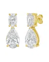Diana M Lab Grown Diamonds Diana M. 14k 12.00 Ct. Tw. Lab-grown Diamond Drop Earrings In Gold
