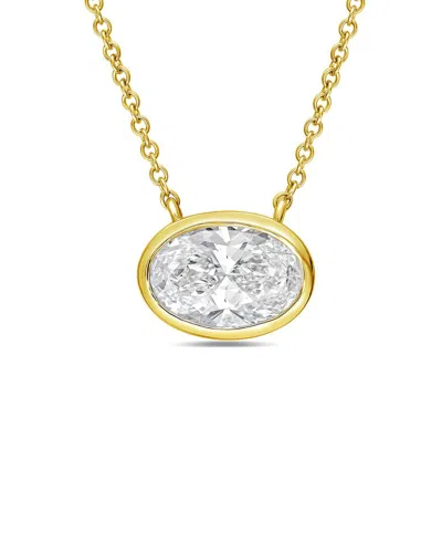Diana M Lab Grown Diamonds Diana M. 14k 12.00 Ct. Tw. Lab-grown Diamond Pendant Necklace In Gray