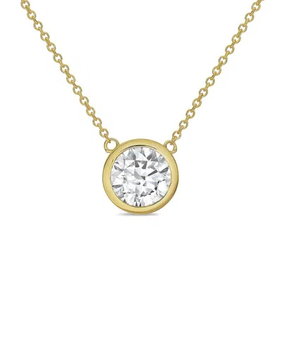 Diana M Lab Grown Diamonds Diana M. 14k 12.00 Ct. Tw. Lab-grown Diamond Pendant Necklace In Neutral