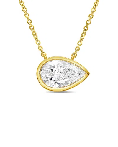 Diana M Lab Grown Diamonds Diana M. 14k 12.00 Ct. Tw. Lab-grown Diamond Pendant Necklace In Pink