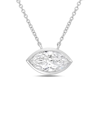 Diana M Lab Grown Diamonds Diana M. 14k 12.00 Ct. Tw. Lab-grown Diamond Pendant Necklace In Metallic