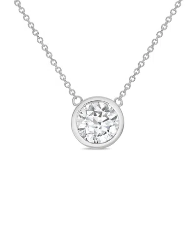 Diana M Lab Grown Diamonds Diana M. 14k 12.00 Ct. Tw. Lab-grown Diamond Pendant Necklace In Metallic