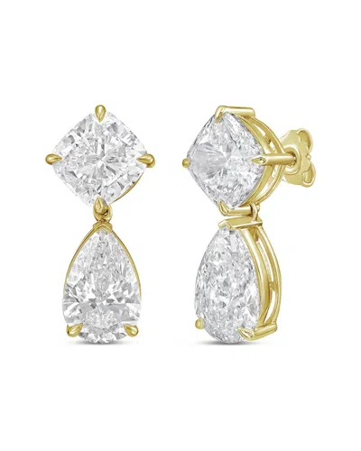 Diana M Lab Grown Diamonds Diana M. 14k 15.00 Ct. Tw. Drop Earrings In Transparent