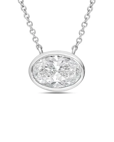 Diana M Lab Grown Diamonds Diana M. 14k 15.00 Ct. Tw. Lab-grown Diamond Pendant Necklace In Neutral