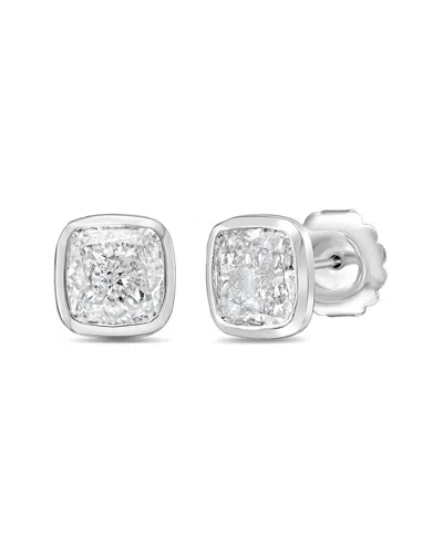 Diana M Lab Grown Diamonds Diana M. 14k 15.00 Ct. Tw. Lab-grown Diamond Stud Earrings In Purple