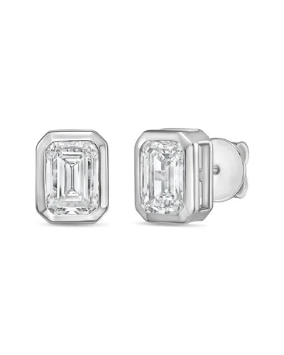 Diana M Lab Grown Diamonds Diana M. 14k 9.00 Ct. Tw. Stud Earrings In Metallic