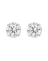 Diana M Lab Grown Diamonds Diana M. 14k 2.00 Ct. Tw. Lab-grown Diamond Earrings In Metallic