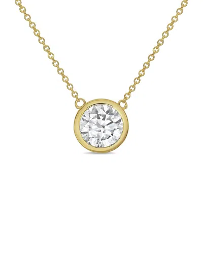 Diana M Lab Grown Diamonds Diana M. 14k 2.00 Ct. Tw. Lab-grown Diamond Pendant Necklace In Purple