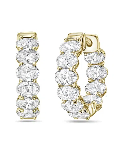 Diana M Lab Grown Diamonds Diana M. 14k 2.22 Ct. Tw. Lab-grown Diamond Huggie Earrings In Gold
