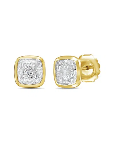 Diana M Lab Grown Diamonds Diana M. 14k 2.50 Ct. Tw. Lab-grown Diamond Stud Earrings In Orange