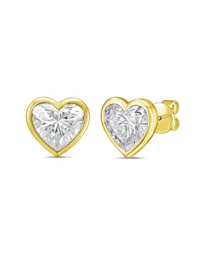 Diana M Lab Grown Diamonds Diana M. 14k 2.50 Ct. Tw. Lab-grown Diamond Stud Earrings In Orange