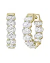 Diana M Lab Grown Diamonds Diana M. 14k 3.00 Ct. Tw. Lab-grown Diamond Huggie Earrings