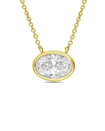 Diana M Lab Grown Diamonds Diana M. 14k 3.00 Ct. Tw. Lab-grown Diamond Pendant Necklace In Metallic