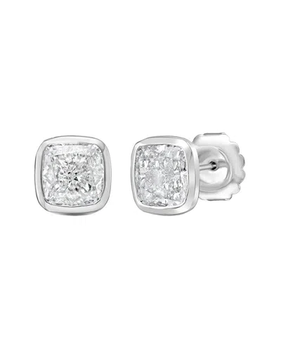 Diana M Lab Grown Diamonds Diana M. 14k 3.00 Ct. Tw. Lab-grown Diamond Stud Earrings In Brown