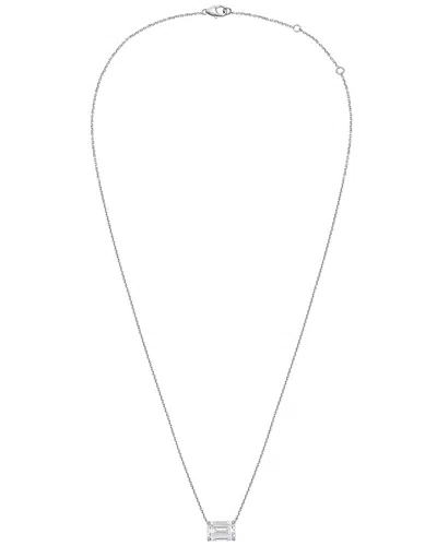 Diana M Lab Grown Diamonds Diana M. 14k 4.00 Ct. Tw. Lab-grown Diamond Pendant Necklace In Metallic