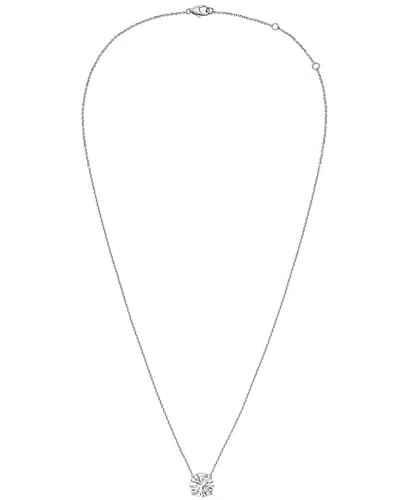 Diana M Lab Grown Diamonds Diana M. 14k 4.00 Ct. Tw. Lab-grown Diamond Pendant Necklace In Metallic