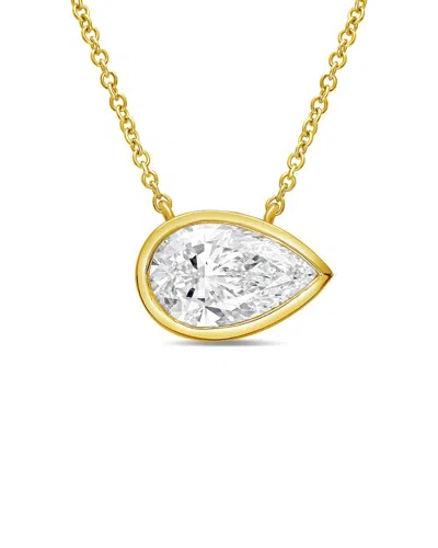 Diana M Lab Grown Diamonds Diana M. 14k 4.00 Ct. Tw. Lab-grown Diamond Pendant Necklace In Orange