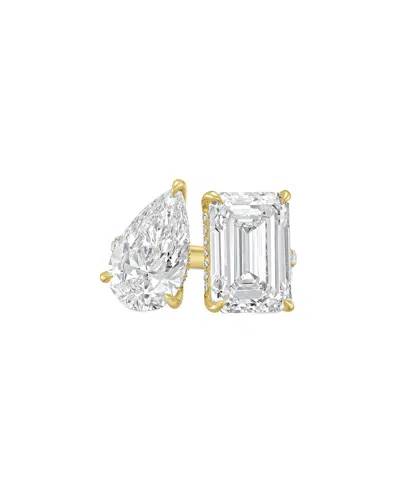 Diana M Lab Grown Diamonds Diana M. 14k 4.00 Ct. Tw. Lab-grown Diamond Two-stone Ring In Gold