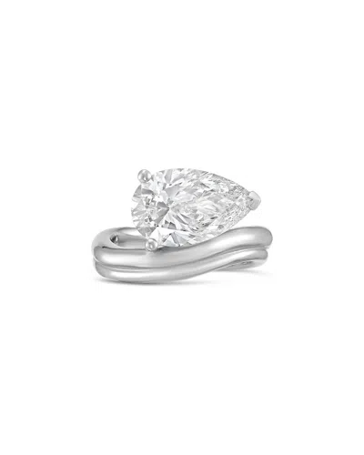 Diana M Lab Grown Diamonds Diana M. Platinum 6.00 Ct. Tw. Solitaire Ring In Pink