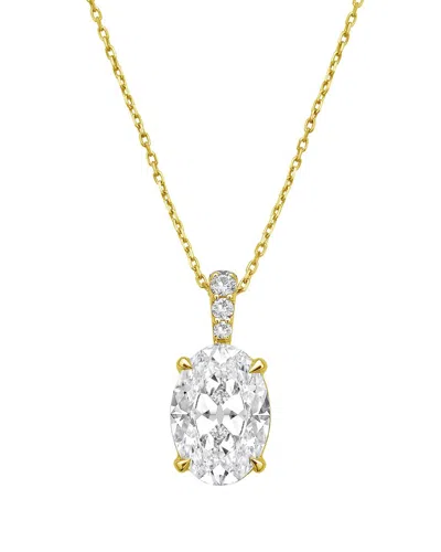 DIANA M LAB GROWN DIAMONDS DIANA M. 14K 4.20 CT. TW. LAB-GROWN DIAMOND PENDANT NECKLACE