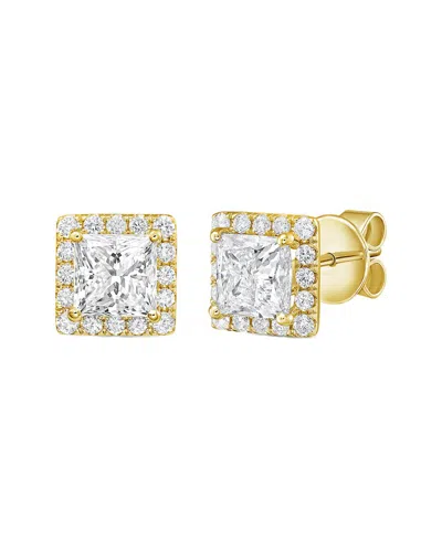 Diana M Lab Grown Diamonds Diana M. 14k 5.00 Ct. Tw. Lab-grown Diamond Earrings In Brown