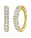 Diana M Lab Grown Diamonds Diana M. 14k 5.00 Ct. Tw. Lab-grown Diamond Hoop Earrings In Gold