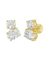 Diana M Lab Grown Diamonds Diana M. 14k 5.00 Ct. Tw. Lab-grown Diamond Two-stone Earrings In Gold