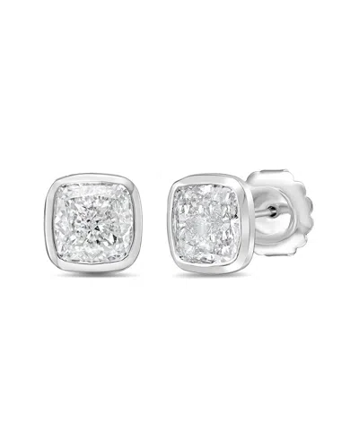 Diana M Lab Grown Diamonds Diana M. 14k 5.00 Ct. Tw. Lab-grown Diamond Stud Earrings In Metallic