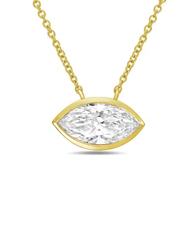 Diana M Lab Grown Diamonds Diana M. 14k 6.00 Ct. Tw. Lab-grown Diamond Pendant Necklace In Orange