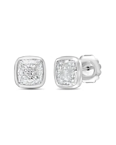 Diana M Lab Grown Diamonds Diana M. 14k 6.00 Ct. Tw. Lab-grown Diamond Stud Earrings In Red