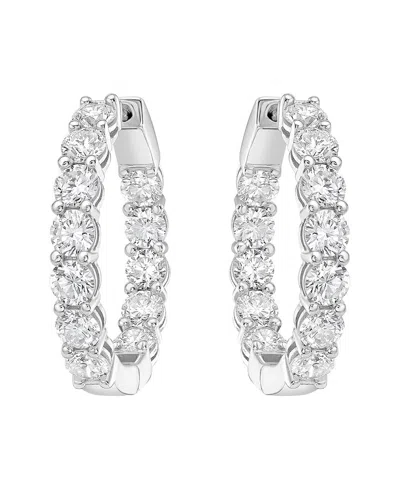 Diana M Lab Grown Diamonds Diana M. 14k 7.00 Ct. Tw. Lab-grown Diamond Hoop Earrings