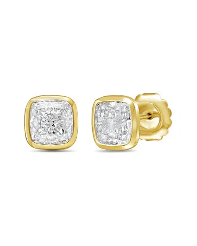 Diana M Lab Grown Diamonds Diana M. 14k 7.00 Ct. Tw. Lab-grown Diamond Stud Earrings In Purple