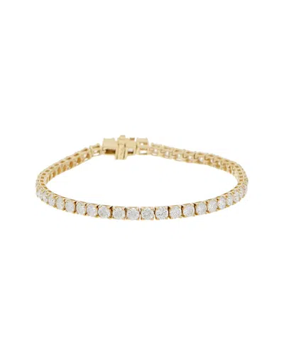 Diana M Lab Grown Diamonds Diana M 14k 7.00 Ct. Tw. Lab-grown Diamond Tennis Bracelet In Gold