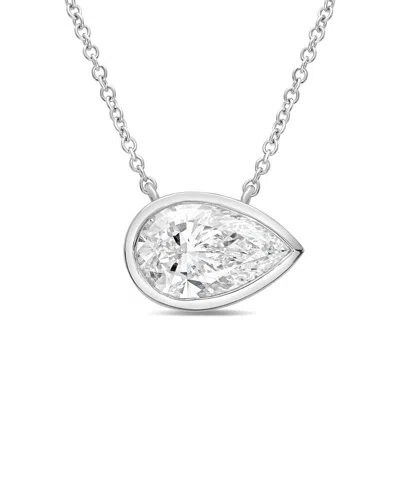 Diana M Lab Grown Diamonds Diana M. 14k 7.00 Ct. Tw. Lab-grown Diamond Pendant Necklace In Metallic