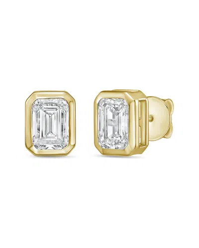 Diana M Lab Grown Diamonds Diana M. 14k 6.00 Ct. Tw. Stud Earrings In Orange