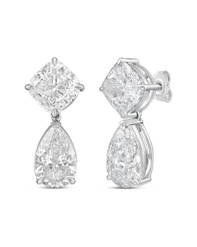 Diana M Lab Grown Diamonds Diana M. 14k 8.00 Ct. Tw. Drop Earrings In Metallic