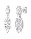 Diana M Lab Grown Diamonds Diana M. 14k 8.00 Ct. Tw. Lab-grown Diamond Drop Earrings In Metallic