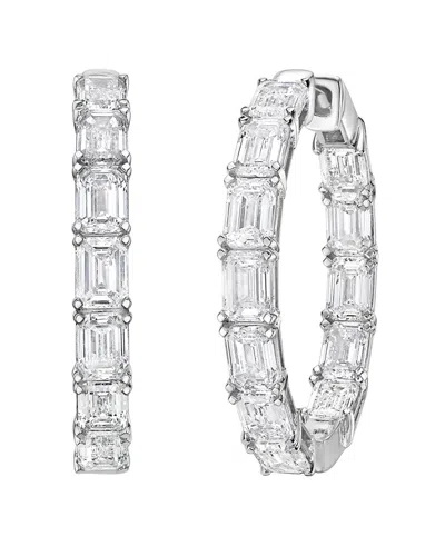 Diana M Lab Grown Diamonds Diana M. 14k 8.00 Ct. Tw. Lab-grown Diamond Hoop Earrings