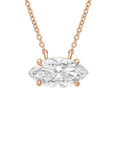 Diana M Lab Grown Diamonds Diana M. 14k Rose Gold 1.00 Ct. Tw. Lab-grown Diamond Solitaire Pendant