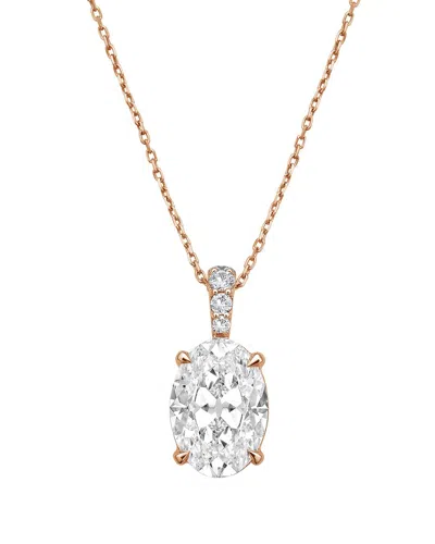 DIANA M LAB GROWN DIAMONDS DIANA M. 14K ROSE GOLD 10.25 CT. TW. LAB-GROWN DIAMOND PENDANT NECKLACE
