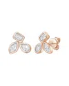 Diana M Lab Grown Diamonds Diana M. 14k Rose Gold 12.00 Ct. Tw. Lab-grown Diamond Bezel Earrings In Metallic