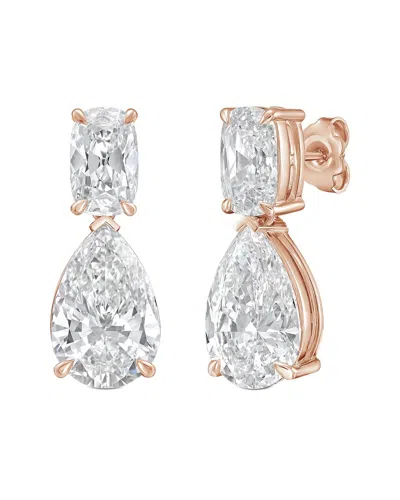 Diana M Lab Grown Diamonds Diana M. 14k Rose Gold 12.00 Ct. Tw. Lab-grown Diamond Drop Earrings