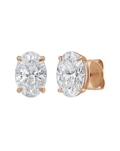 Diana M Lab Grown Diamonds Diana M. 14k Rose Gold 12.00 Ct. Tw. Lab-grown Diamond Earrings