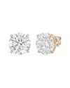 Diana M Lab Grown Diamonds Diana M. 14k Rose Gold 12.00 Ct. Tw. Lab-grown Diamond Earrings